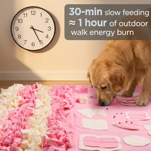 Snuffle Mat for Dogs (Pink / Large 38x38 inch)