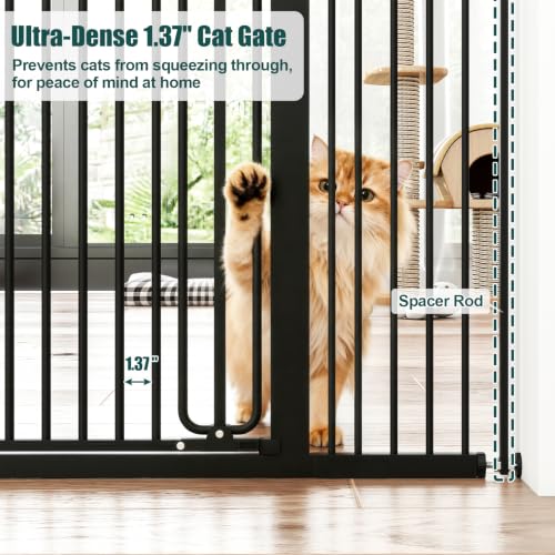51" Extra Tall Pet Gate (Black / 29.7-46"Wide, 51"Tall)