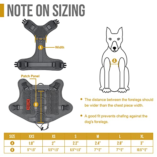 Tactical Dog Harness Vest No (Small / Grey)