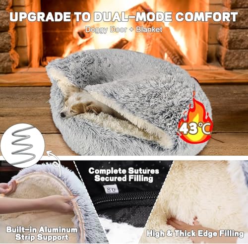 Dog Beds Medium Size Dogs (Grey-80cm)