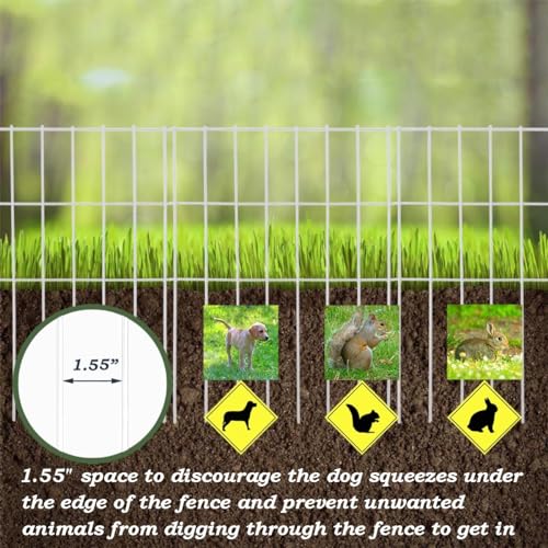 White Animal Barrier Fence 16.5 in (16.5 in(H)x 10.4 ft(L) / White)