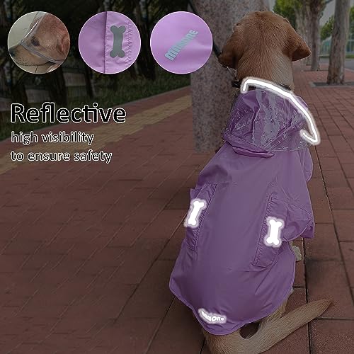 Waterproof Dog Raincoat (Light Purple / XX-Large)