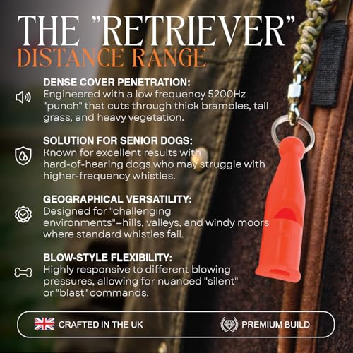genuine Pro Trialler Gun Dog Whistle no. 212. BPA free plastic. Holds its frequency. Great all (Orange)