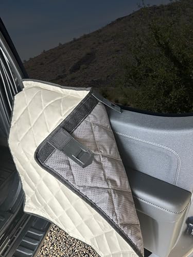 Heavy Duty Car Door Protector for Dogs (Tan / XL)