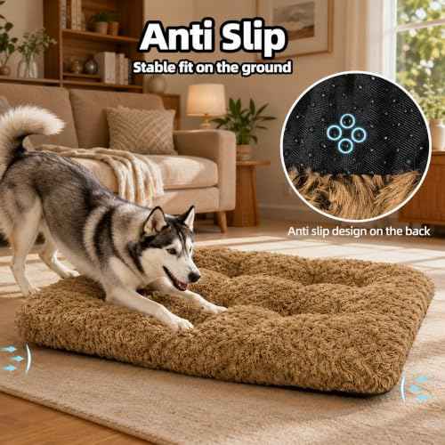 Dog Bed Large Size (Camel / 41"L x 27"W x 4"Th)