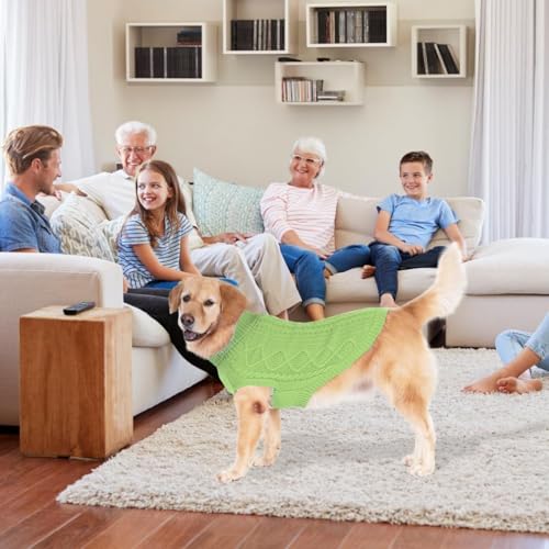 Dog Sweater for Large Dogs (Light Green / Large)