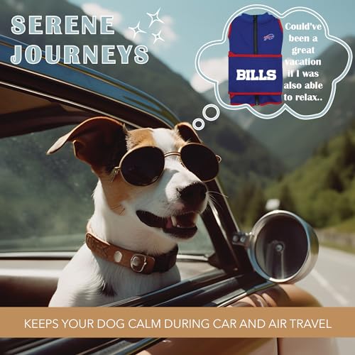 NFL BUFFALO BILLS Dog Anxiety Shirt Calming Soothing Solution Vest (Buffalo Bills / Extra Small)