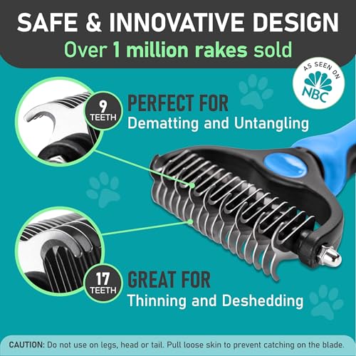 Pet Grooming Rake and Mini Pet Hair Remover Tool (D - Rake & Remover / Large)