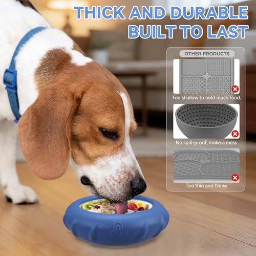 Dog Lick Bowl (Small / Dark blue)