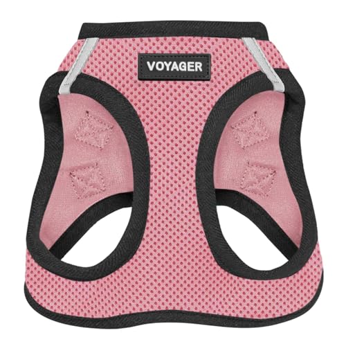 Voyager Step in Air Dog Vest Harness (Pink/Black Trim / L (Chest: 18 - 20.5"))