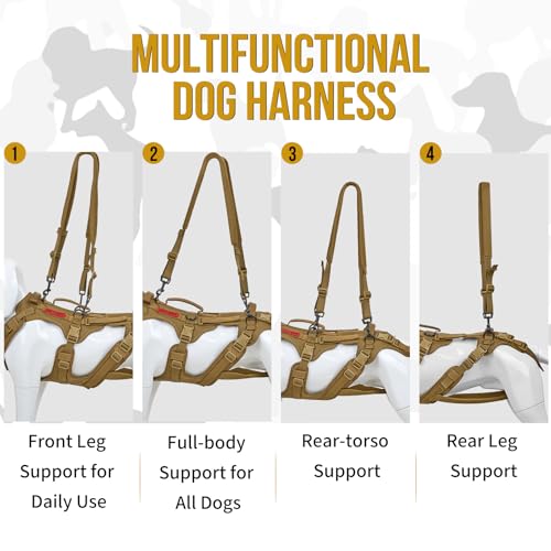 Multi Function Dog Lift Harness (Brown / X- Large)