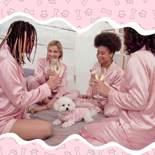 Dog Silk Pajamas Shirt Puppy Satin Pjs for Small Dog (S / Pink)