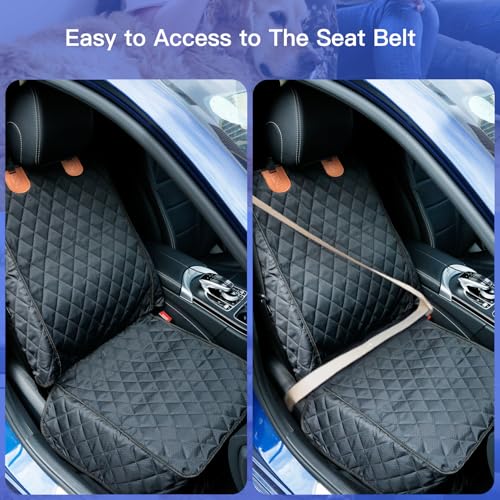2 Pack Pet Car Seat Cover for Front Seat (black)