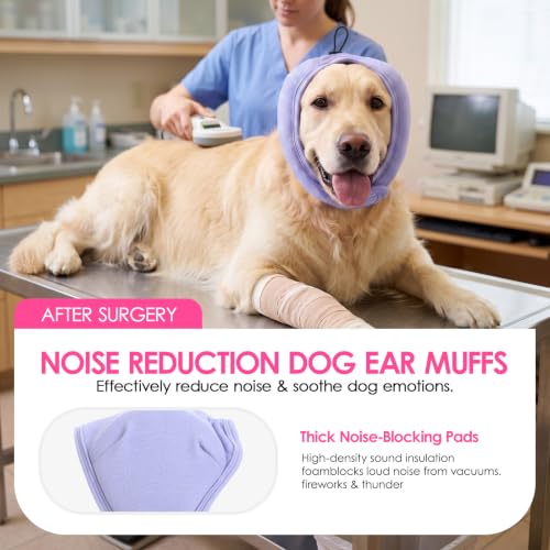 Dog Ear Muffs Noise Protection (Light Purple / Medium)