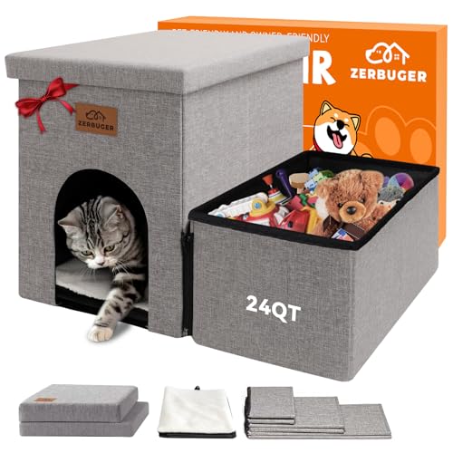 Dog Stairs with Storage (Grey With Condo / 2)