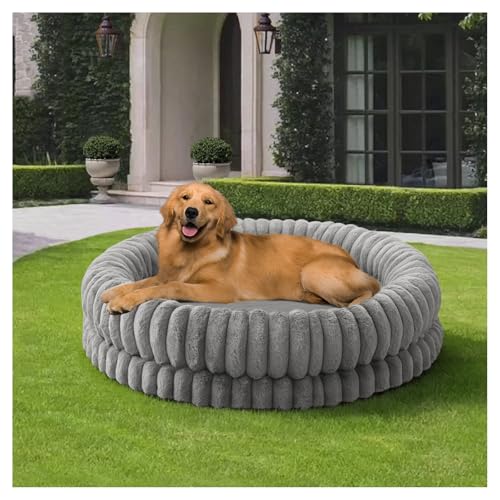 Luxury Donut Dog Bed (43.0"L x 43.0"W x 9.0"Th / Gray)