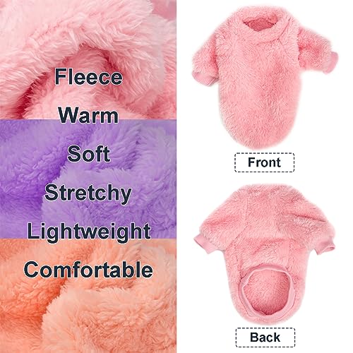3 Pack Dog Sweaters (XX-Large / Pink+Purple+Peach)