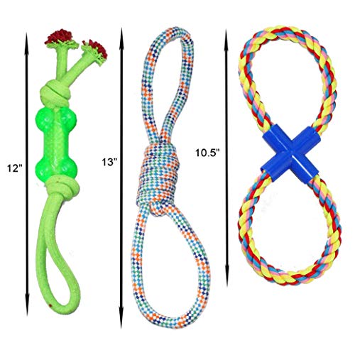 14 Pack Puppy Chew Dog Rope Toy Assortment for Small Medium Large Breeds (14 Pack Rope Combo)