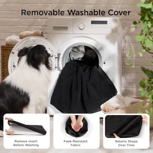 Small Dog Bed (24"L x 16"W x 3"Th / Black)