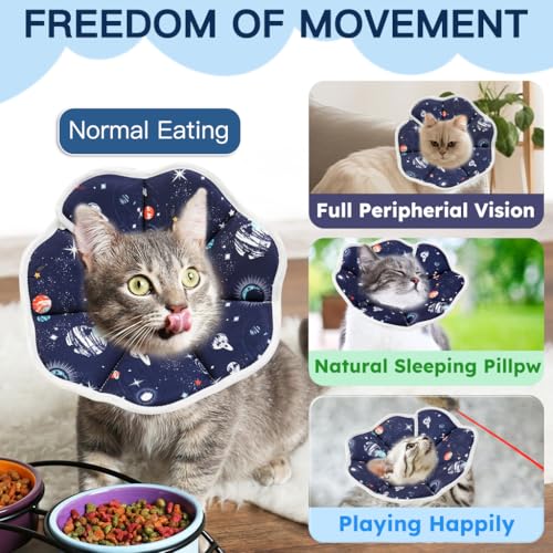 Cat Cone Collar Soft (Dark Blue / Small)