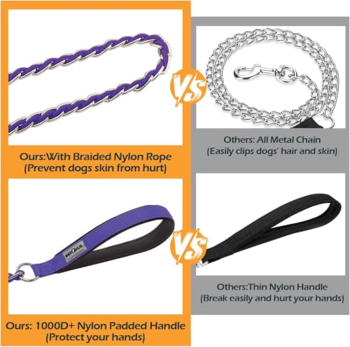 Chain Dog Leash (purple / 7.25FT(5-30lb))
