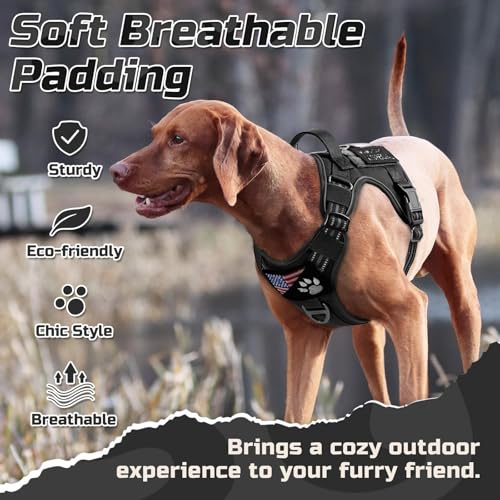 Tactical Dog Harness for Large (Black / Large)
