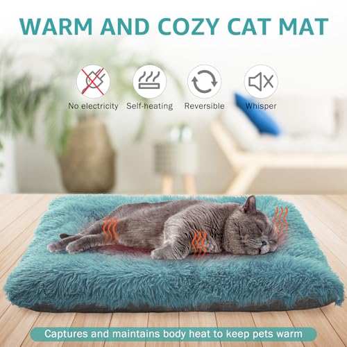 Self Warming Cat Bed (Navy Blue / M: 20"x24")