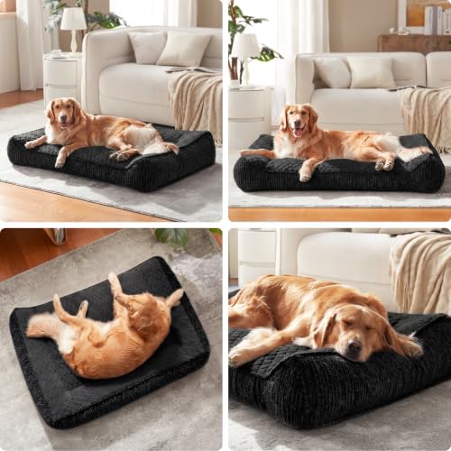 XL Orthopedic Dog Bed for Large Dogs (XL(42"L x 30"W x 8.5"Th) / Black)
