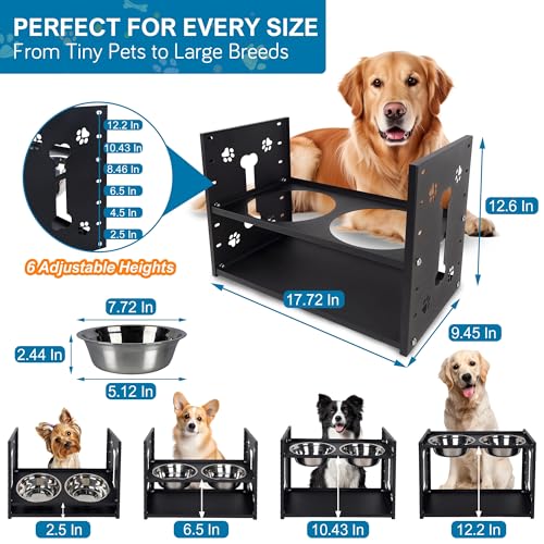 All Metal Elevated Dog Bowls