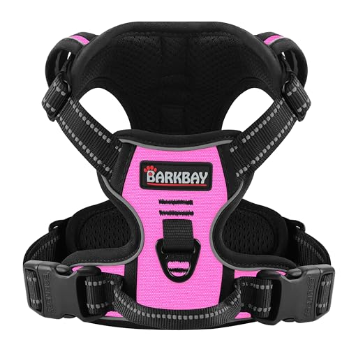 Dog Harness for Small Sized Dog No Pull 2 Leash Clips Dog Vest (X-Small / Pink)