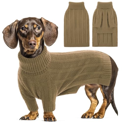 Small Dog Sweaters for Small Dogs Girl Boy (Small / Camel)