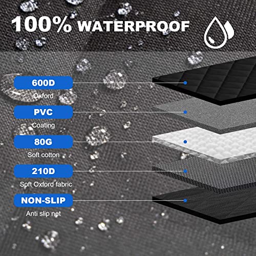 4-in-1 SUV Cargo Liner for Dogs, Non-Slip Water Resistant Pet Trunk Mat with Side Flaps Protector & Back Seat Organizer, Dog Backseat Cover for SUVs Vans (Cargo liner / Standard)
