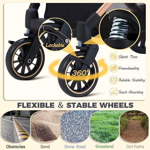 Pet Stroller for Small Dogs Cats (Black)