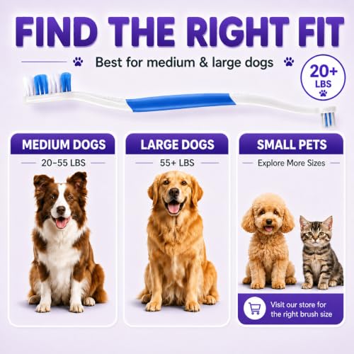 Dog Toothbrush (Blue / 1 Count (Pack of 2))