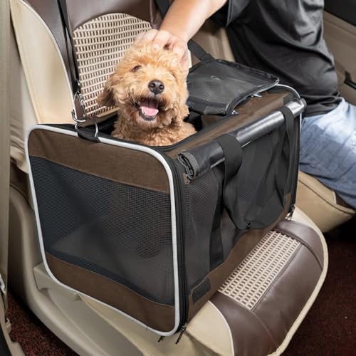 Pet Carrier for Large Cat Soft (Mocha Brown / 18.1"L x 11.8"W x 11.8"H)