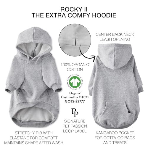 Rocky II Dog Hoodie (Heather Grey / X-Large (55-80 lbs))