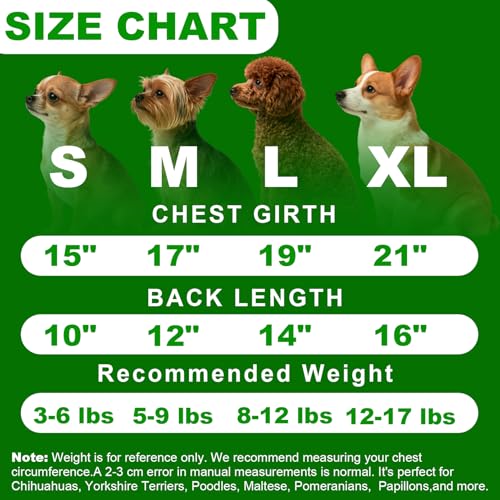 Dog Varsity Sweaters for Small Dogs (Green / Small(3-6lbs))