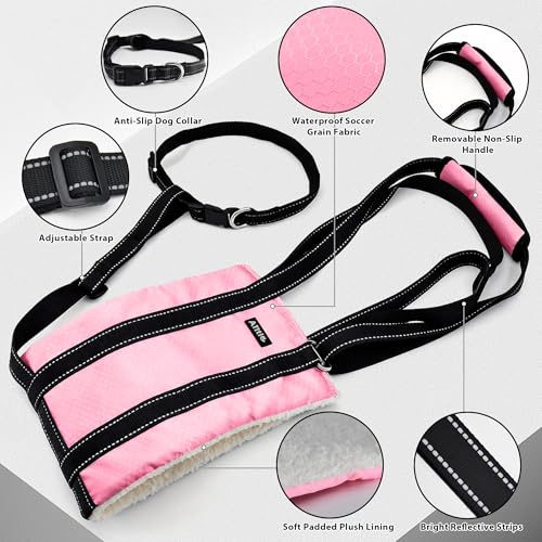 Dog Lift Harness for Senior (Pink / M)