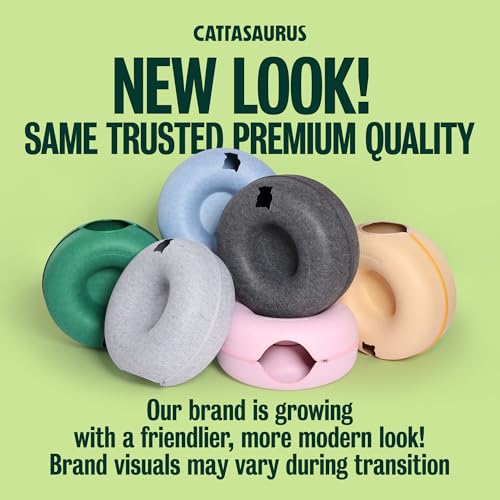 Peekaboo Cat Cave Donut for Multiple & Large Cats up to 30 (Dark Gray / Large)