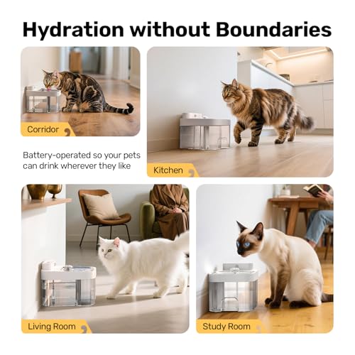 Cat Water Fountain (White)