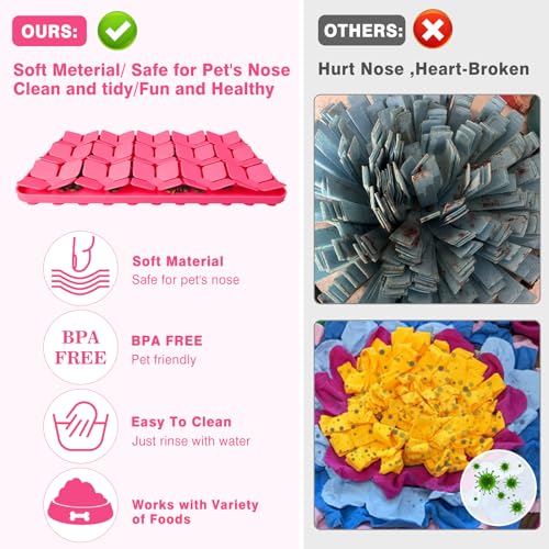 Snuffle Mat for Dogs (M-8"X13" / Pink-M)