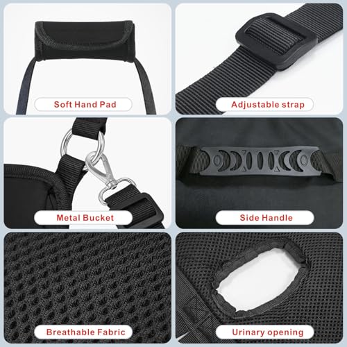 Rehab Dog Lift Harness (Black / X-Large)