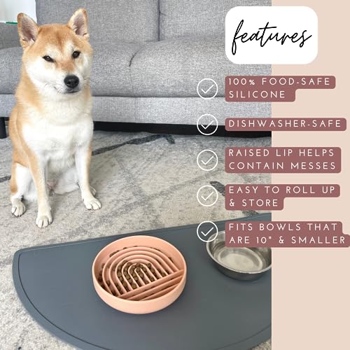 Silicone Dog Food Mat (Honey / Large)