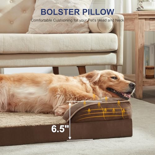 Orthopedic Small Dog Bed (28.0''l x 23.0''w x 6.5''th / Brown)
