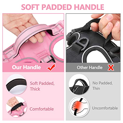 No Pull Dog Harness (L / Light Pink(Matching Trim))