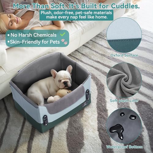 Dog Booster Car Seat (Green / Small)
