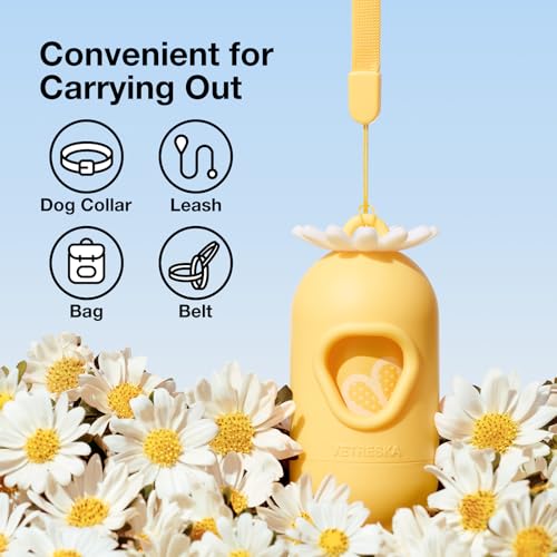 Dog Poop Bag Dispenser with Daisy Scented Waste Bags (Daisy / 1 Count (Pack of 105))