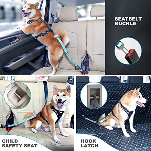 Dog Seat Belt 3 (Light Blue)
