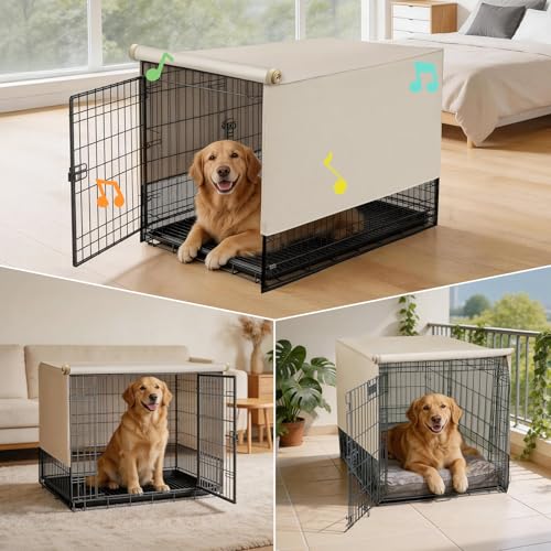 Breathable Dog Crate Cover (18"L x 12"W x 14"H / Tan)
