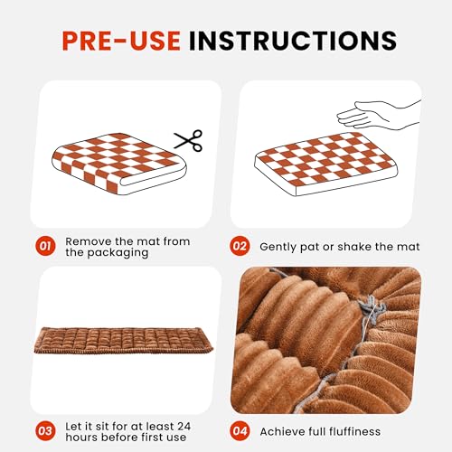 Backseat Dog Bed Mat for Car (Brown / 51.1"L x 23.6"W x 1.5"Th)
